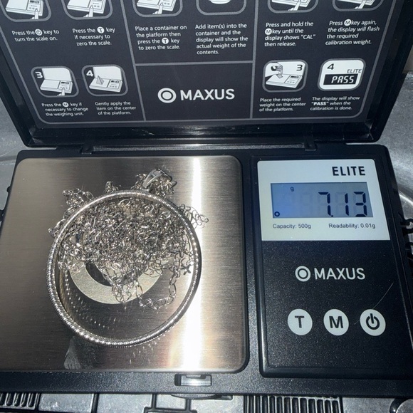 Made in Italy LIRM 925 Double Strands Long Silver Circle Pendant Necklace - Picture 12 of 12